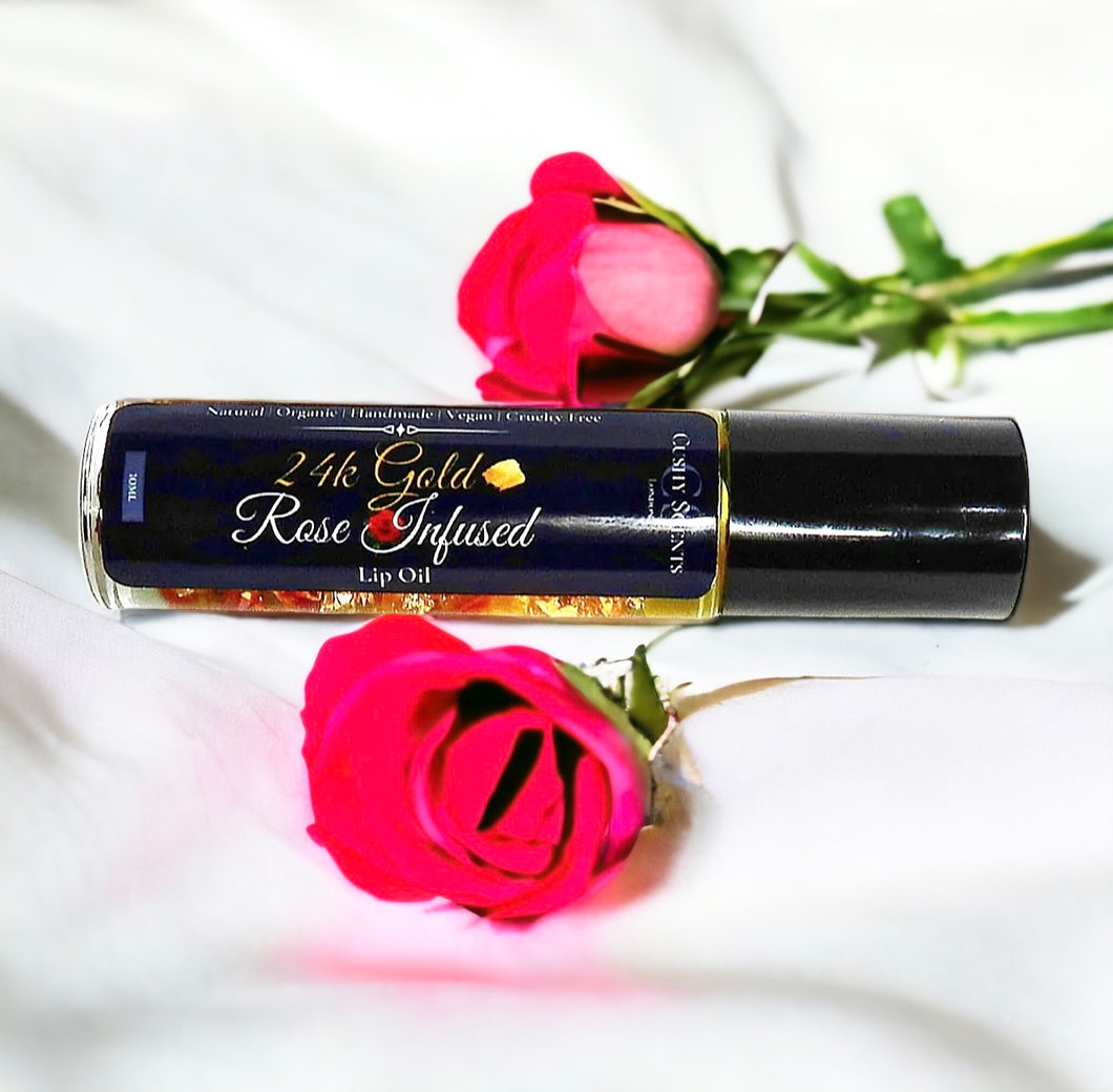 24K Rose Infused Lip Oil (Bubblegum)